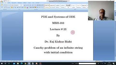 PDae #23 cauchy problem of an infinite string with initial condition
