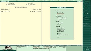 Cost Centre in Tally - Example 1