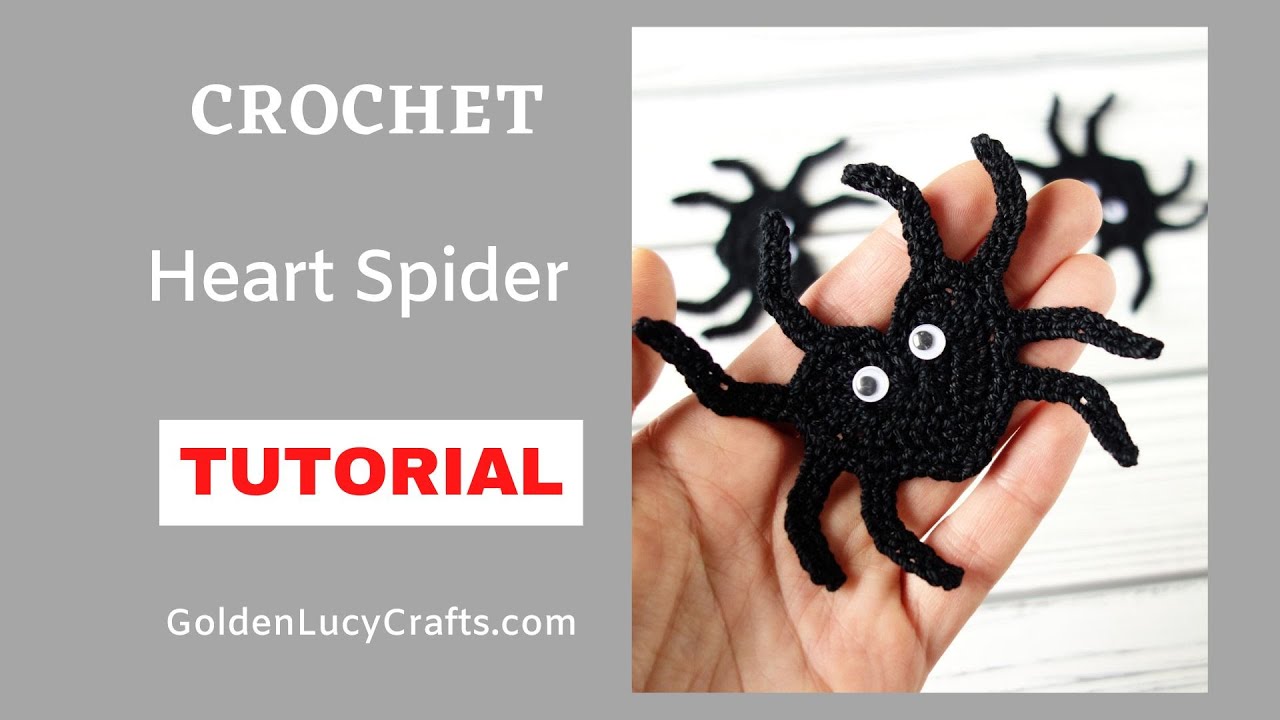 Heart Butterfly Applique, Free Crochet Pattern - GoldenLucyCrafts