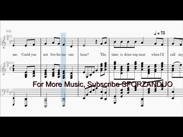 Could You Not Live for Me One Hour | Solo Guide with Piano Accompaniment | By: Tricia Crabtree class=