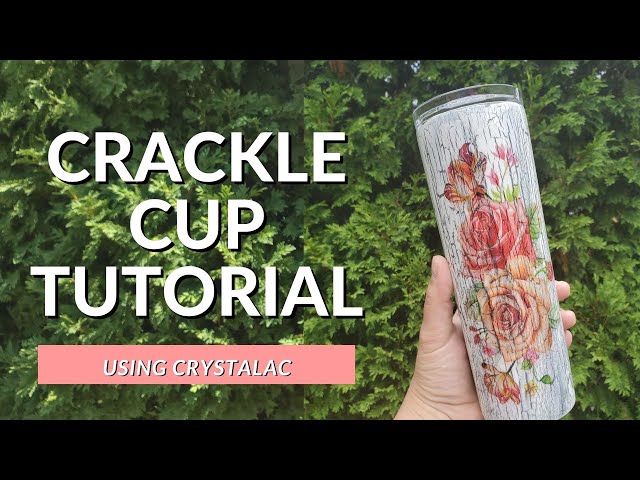 Step 5 in the tumbler making process using Crystalac products:Applying
