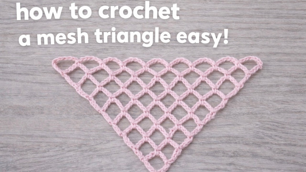 How to crochet a triangle mesh stitch easy!!