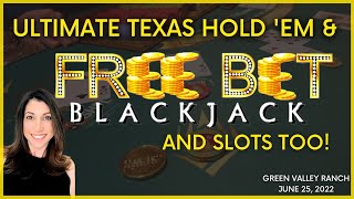🟣⭐️ It Happens Some Days! Ultimate Texas Hold em, Free Bet Blackjack, & a Slot Win #slots #lasvegas screenshot 5