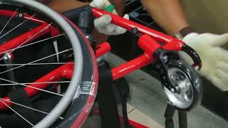 スポーツ車椅子　フットレスト調整