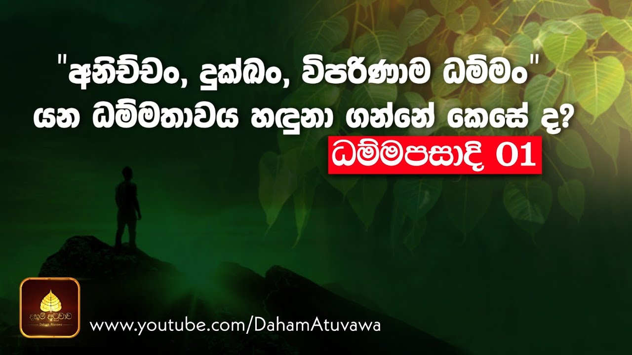 අනිච්චං, දුක්ඛං, විපරිණාම ධම්මං යන ධම්මතාවය හඳුනාගන්නේ කෙසේ ද | ධම්මපසාදි 01 | Daham Atuvawa
