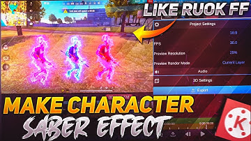 How To Make Character Saber Effect For Montage In Android | Make Character Glow Like Ruok FF