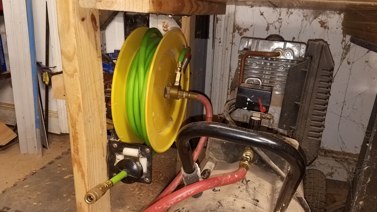 replacing hose on Harbor Freight reel 