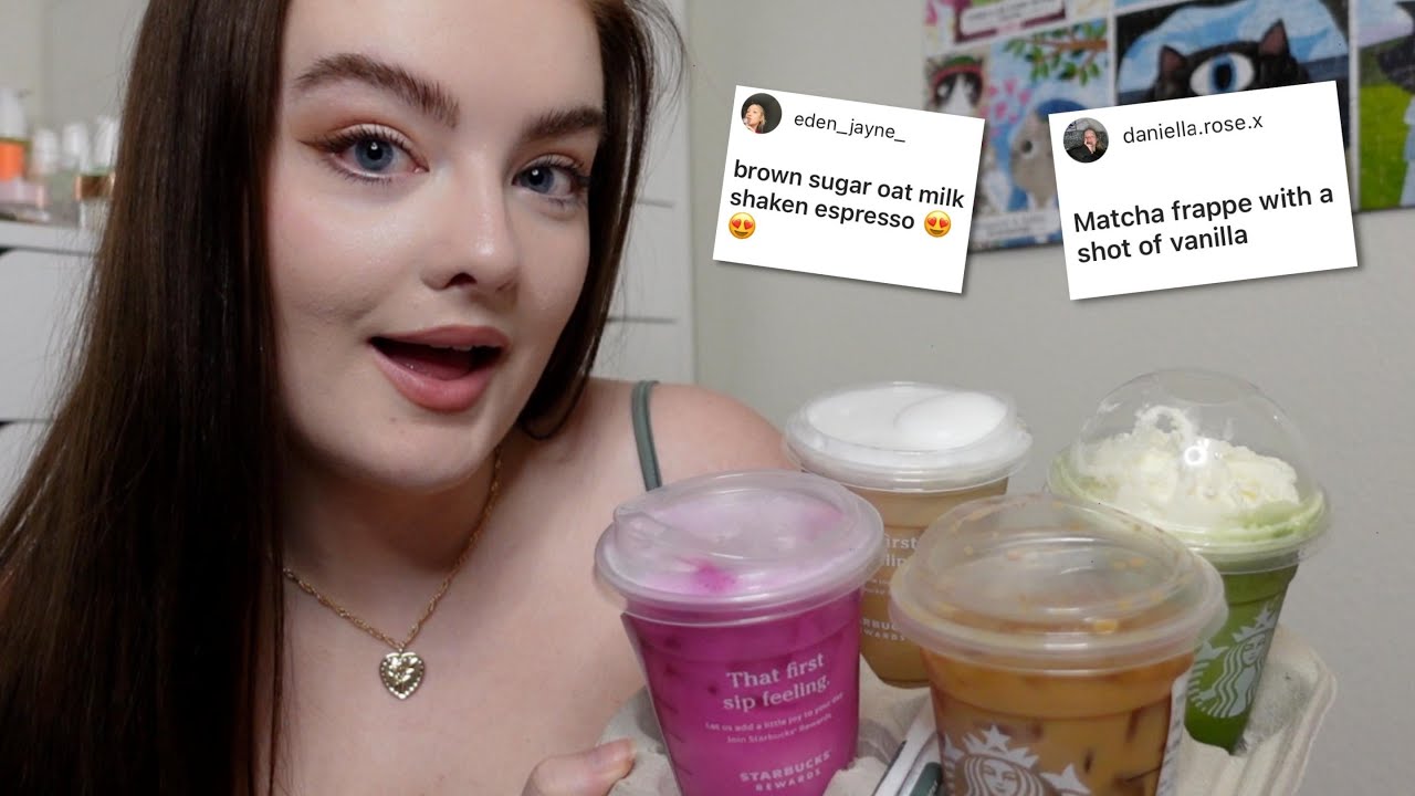 ASMR Trying My Subscriber's Starbucks Orders!