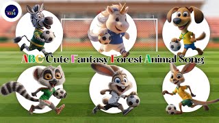 Abc Animal Song 8Th0925🐧| 26 Cartoon Animals Play Football A To Z Nursery Rhyme