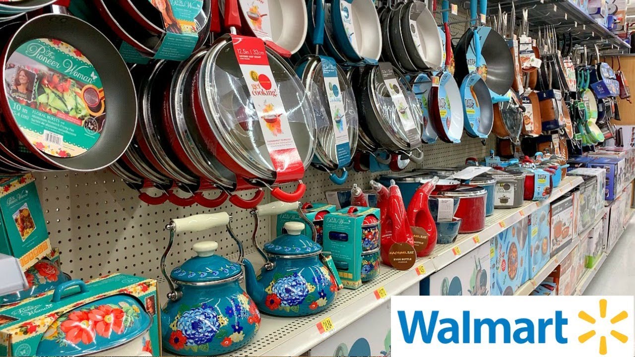 WALMART COOKWARE SHOPPING *PIONEER WOMAN VS RACHEL RAY* COOKWARE SETS, CAST  IRON + WOKS!!! 