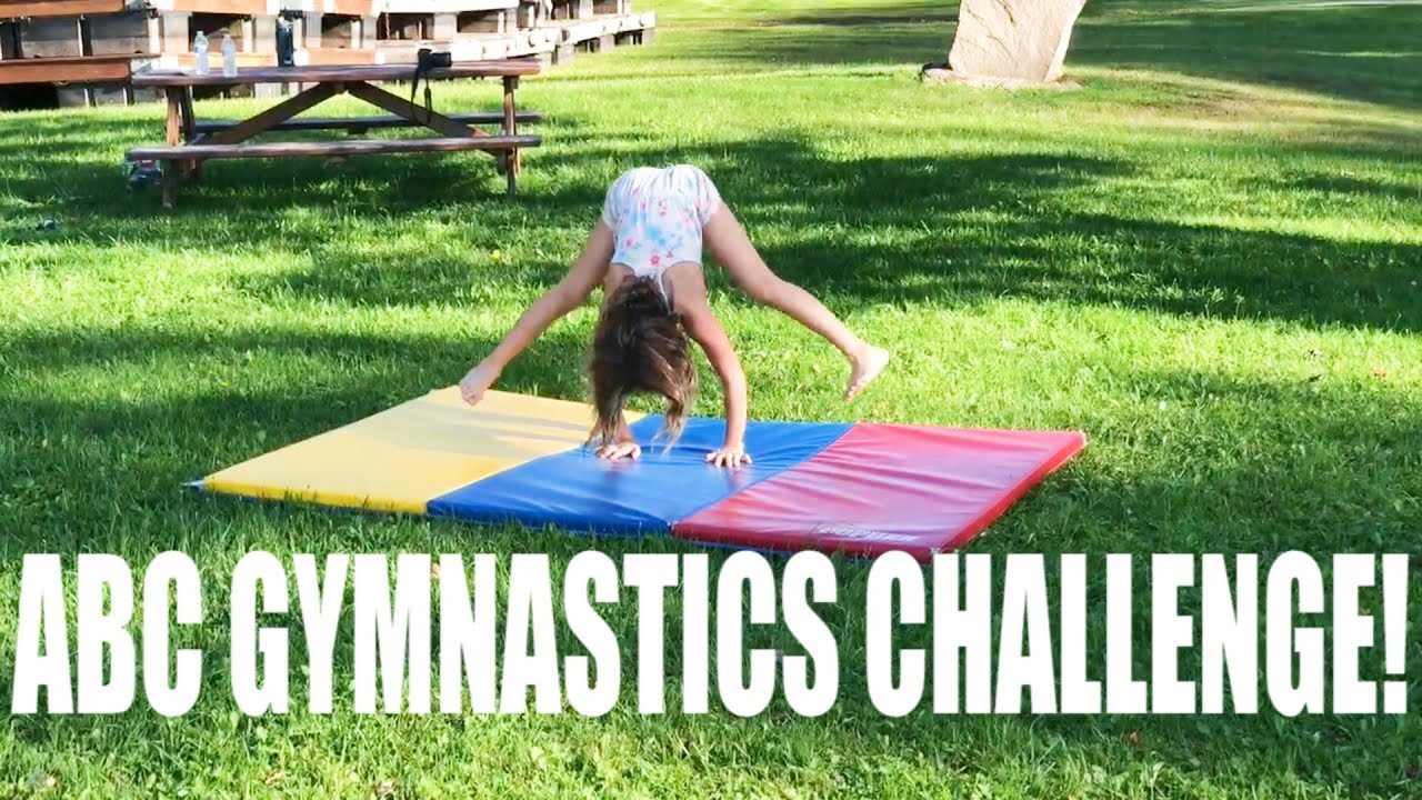 ABC GYMNASTICS CHALLENGE (No WIFI, No Cheating W/ Watermelon Smash Punishment!)