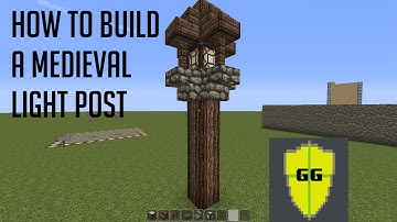 Minecraft- How To Build A Medieval Light Post- Tutorial