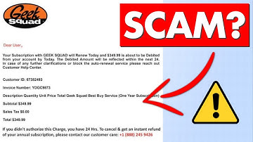 Geek Squad Membership Email Scam Exposed!