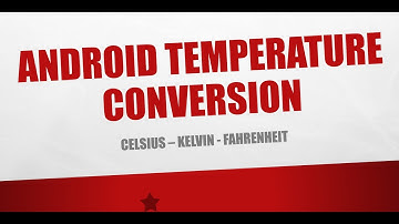 #Android Simple #temperature #conversion Program #4k