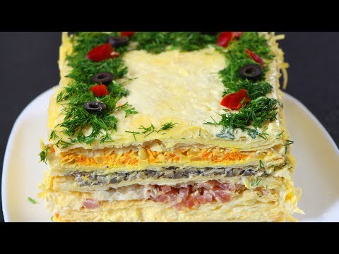ГОТОВЛЮ НА КАЖДЫЙ ПРАЗДНИК🎄 ЗАКУСОЧНЫЙ ТОРТ на ПРАЗДНИЧНЫЙ НОВОГОДНИЙ СТОЛ