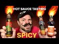 Hot sauce tasting  hot ones sauces reaction  korn nu metal hot sauce  flavorful spicy sauces