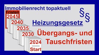 Heizungsgesetz 2024 - Übergangsfristen und Tauschfristen für die neue Heizung | Tutorial
