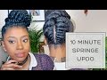 Five Twist Updo| 10 Minute Natural Hair Style