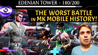 How to Beat Battle 180 in Fatal Edenian Tower. This is THE HARDEST BATTLE in MK Mobile!