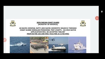 Coast Guard Navik DB/GD New Bharti 2023 || coast guard Navik GD DB vacancy 2023 || Navik online form