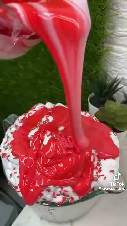 Красный Флаффи слайм🍉Залипательный Слайм Асмр залипашки Слаймы ...