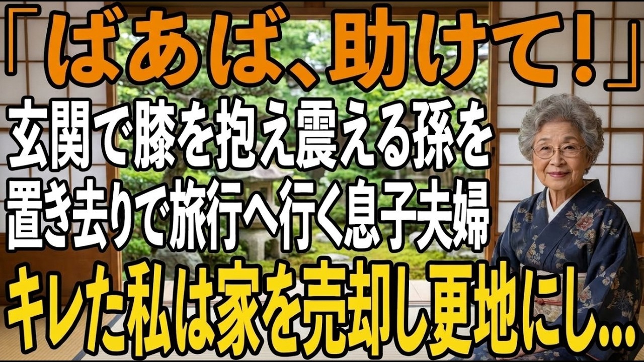 玄関の隅で膝を抱えて震える孫を見た瞬間、全身の血の気が引きました。「パパとママは海外旅行に行くって」五歳のれんはパジャマ姿のまま、涙と鼻水で顔をぐちゃぐちゃにしながら小さな体を震わせていたのです。私は日高け子、六十七歳。介護福祉士として三十年働いてきた私が、久しぶりに孫の顔を見ようと息子夫婦の家を訪ねたのは、あの日の午後のことでした。インターホンを押しても返事はなく、不思議に思ったその時、玄...