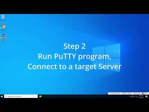 How to use a putty program for SSH protocol.