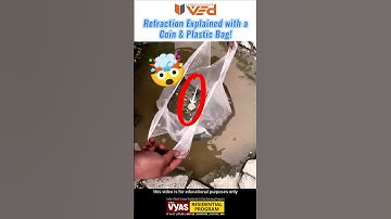 Refraction Explained with a Coin & Plastic Bag! #science #physics #shorts #viral
