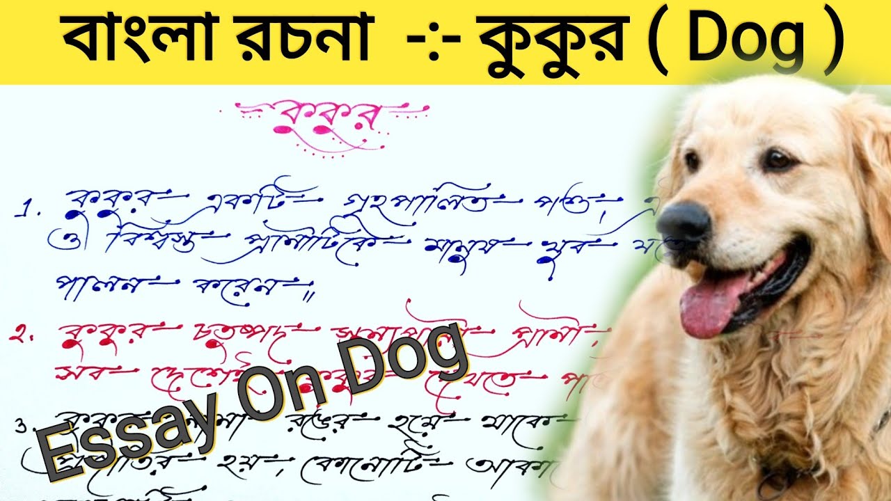 essay on dog in bengali