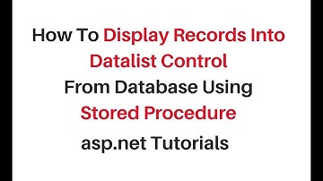 how to get (bind) data in datalist in asp.net c#4.6 using stored procedure