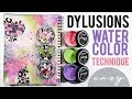 Watercolor look with Dylusions Acrylic Paint - Mixed Media Art Journal With Me
