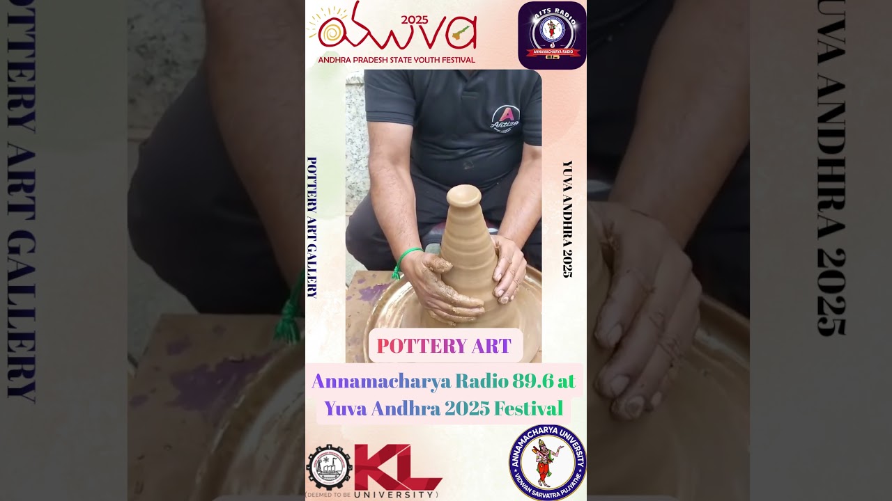 Live Pottery Art Showcase, YUVA Andhra 2025, Vijayawada, Andhra Pradesh State Youth Festival