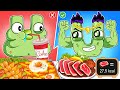 Healthy food vs junk food  alphabet lore convenience store mukbang asmr  cartoon animation
