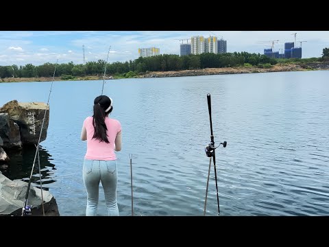 “HỒ T.Ử THẦN” Thử Sức Câu Cá Tại Hồ Đá Lớn Đại Học Nông Lâm Trying my luck fishing at the stone lake