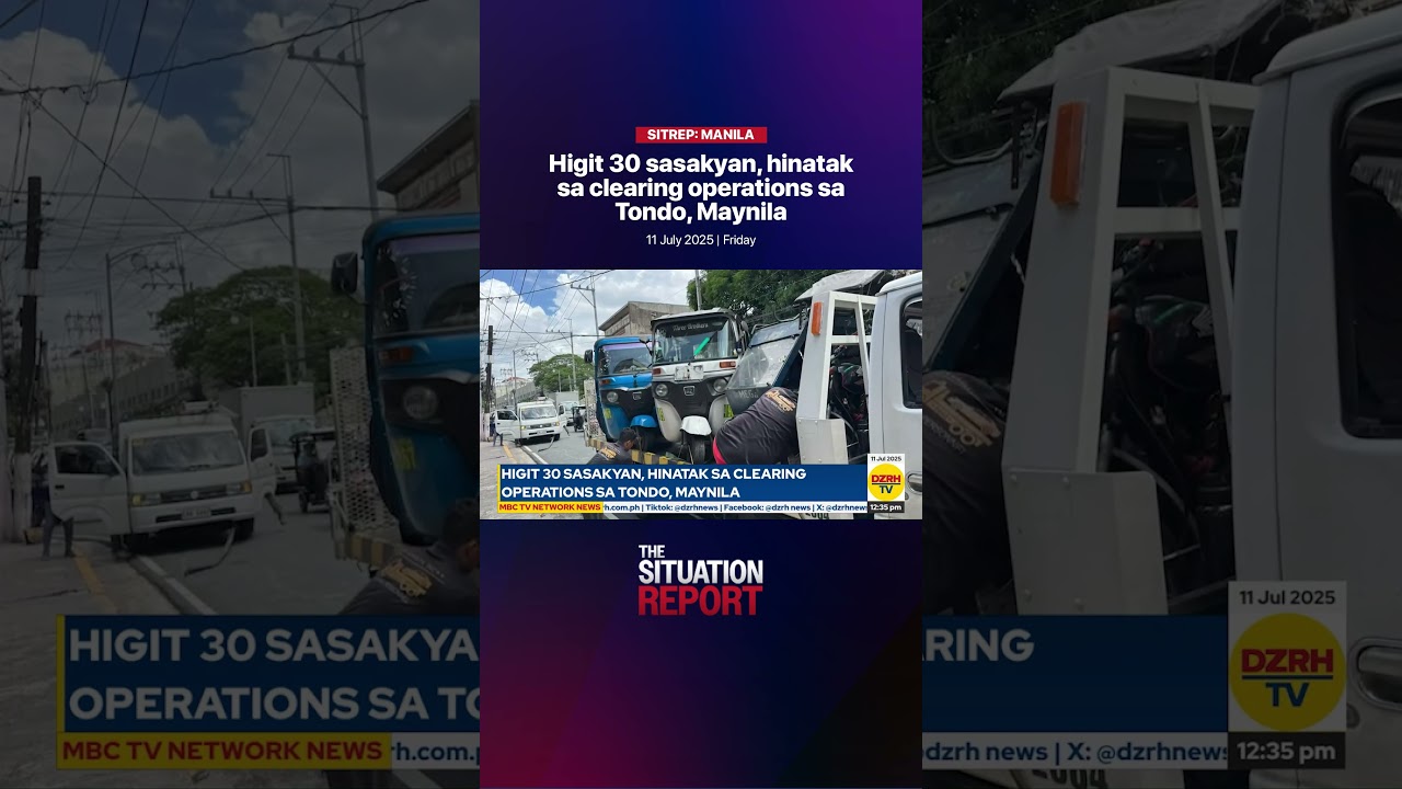 Higit 30 sasakyan, hinatak sa clearing operations sa Tondo, Maynila