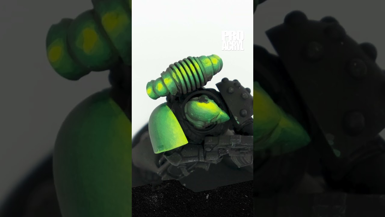 A vibrant green PRO Acryl palette that works on anything!