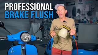 How to Flush the Brake Fluid on a Vespa GTS with a Professional Vacuum Brake Bleeder