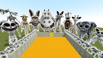 DESTROY ALL UPDATE ZOONOMALY MONSTERS FAMILY & MONSTERS POPPY PLAYTIME 3 in LAVA POOL - Garry