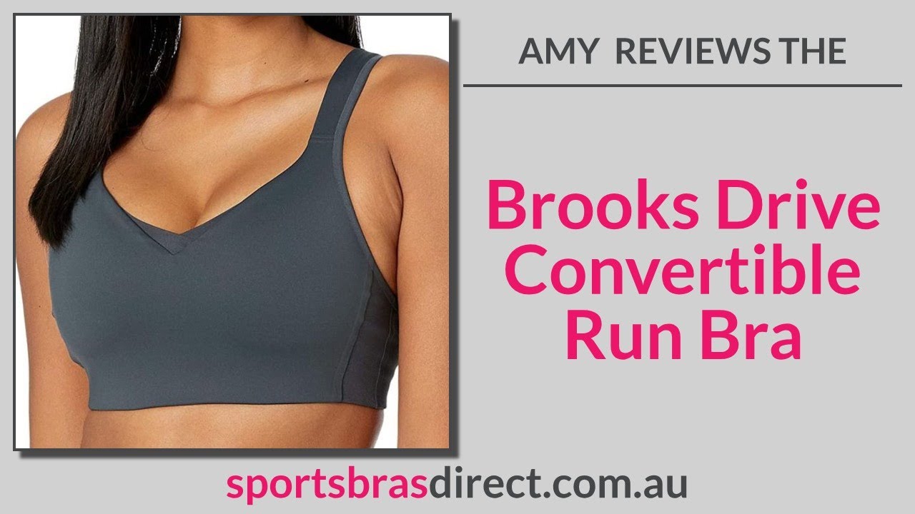 Brooks Drive Convertible Run Bra – Asphalt - Sports Bras Direct