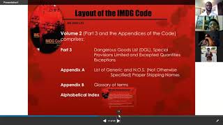 Deck COC Oral Preparatory Class 26 Jan 2021- IMDG Code - Captain Edidiong Abalo