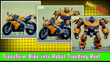 Transform Bike into Robot  | Pixverse Ai Remove Watermark |  Amazing transformation into Robot  |