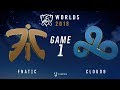 Worlds 2018 - Demi finale - FNC vs C9 - Game 1