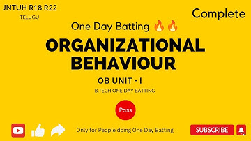 OB UNIT - 1 | Introduction, Reward Systems, Perception, Locus of Control | JNTUH #r18 #r22