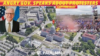 Angry Governor Walz Talks About Protesters At State & National Capitols