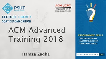 ACM Advanced Training 2018 - Lecture 3-1  - SQRT Decomposition and Problem SPOJ RMQSQ