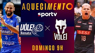 SESI-BAURU X CAMPINAS | AQUECIMENTO PRÉ-JOGO | FINAL SUPERLIGA MASCULINA DE VÔLEI | #live | sportv