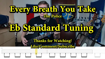 Every Breath You Take - The Police Bass Cover with Tabs