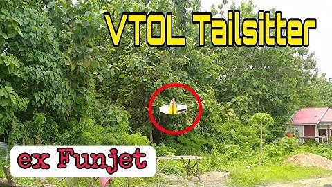 VTOL Tailsitter Hover Test ex Funjet RC Plane