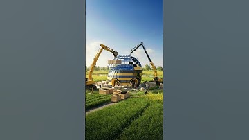 Futuristic Bee-Shaped Building Construction Simulation | 3D Step-by-Step Build