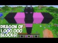 Never SPAWN A DRAGON FROM 1,000,000 BLOCKS in Minecraft ! INCREDIBLY HUGE DRAGON !